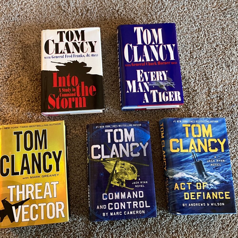 Lot Of 5 Tom Clancy 1st Ed/1st Print Hardcovers w/Dustjackets